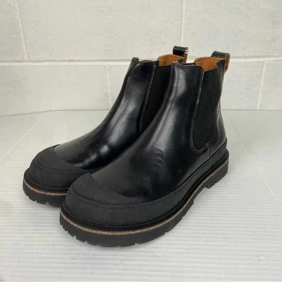 NEW BIRKENSTOCK Prescott‎ Slip On Boots Men Oiled Leather - Black EU 46 13-13.5